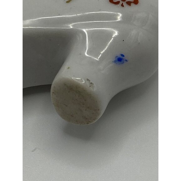 Miniature Porcelain Shoe Figurine With Floral & Gold Details Made In Occupied Ja - Picture 6 of 7